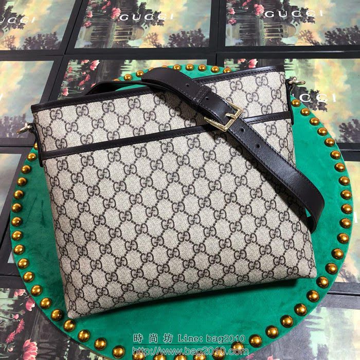 GUCCI 古馳男包 新款 388924 啡pvc 古馳斜挎單肩包